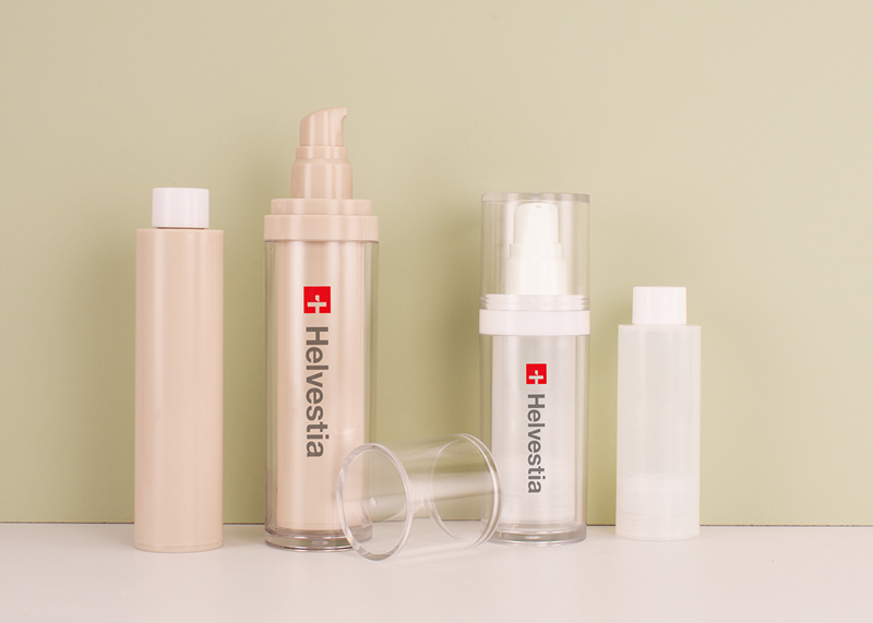 30ml 50ml wholesale custom double wall Refillable airless cosmetic bottle