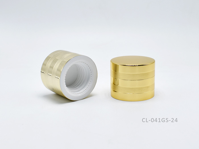 24-410-Aluminum Sheathed Bottle Cap For Cosmetic Bottles
