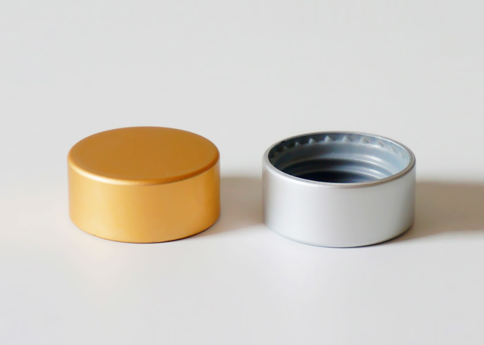 28mm Plastic Cap With Aluminum Overshell as Metal Bottle Closures
