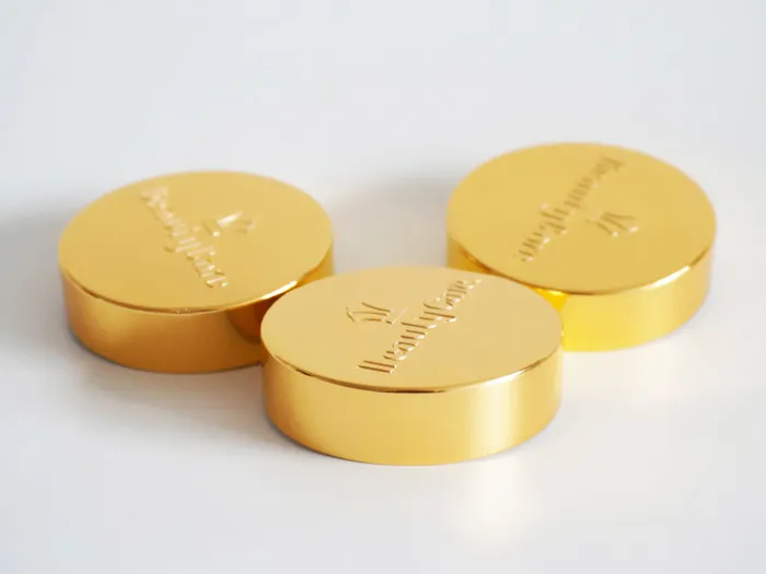 Aluminum Shell Cosmetic Jar Cap Closure For Skincare