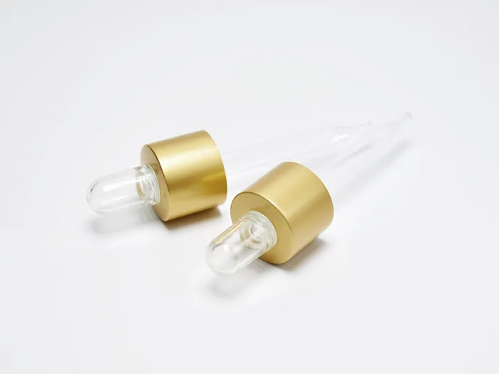 Aluminum Sheathed Dropper Cap For Cosmetics & Skincare