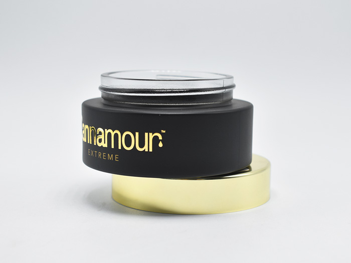 low profile glass jars 100ml squat round
