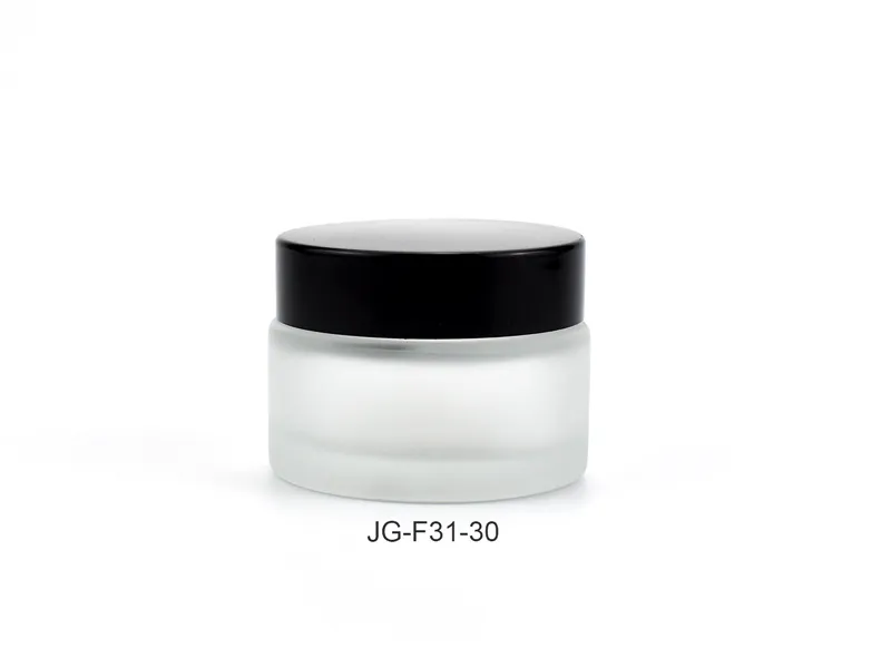 Cylinder Glass Cosmetic Jar With Lid