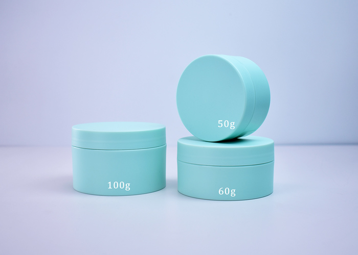 Straight Sided Plastic Cosmetic Jars With Lids 50ml 60ml 100ml
