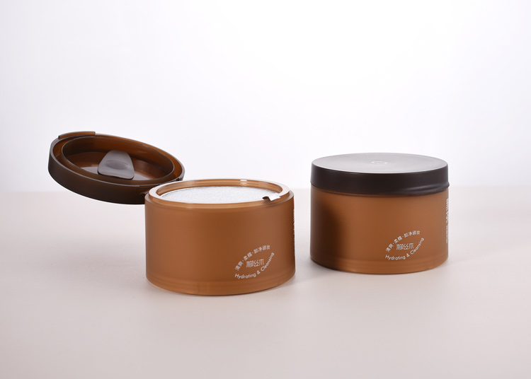 JP-F3-100D80 Wholesale Custom Double Wall Plastic Flip Top Cosmetic Jars Double Wall Plastic Cosmetic Jars with flip top cap