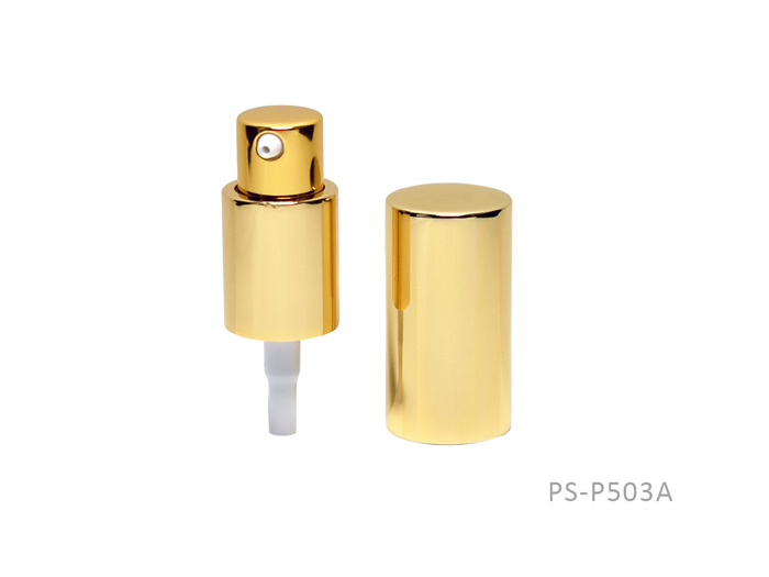 Customizable metal overshell treatment pump for beauty, personal care, and skincare products. Wholesale options available