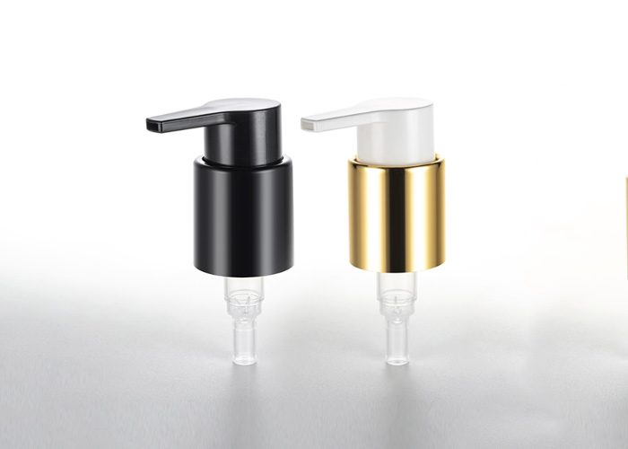 Eco-friendly twist lock lotion pump made of durable PP plastic with a long nozzle, customizable for cosmetics, makeup, and skincare packaging; available for bulk wholesale