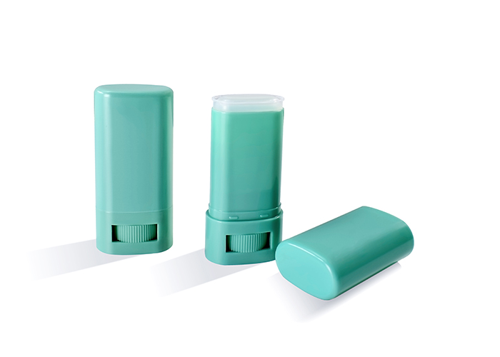 wholesale custom 15g Recyclable Plastic Oval Deodorant Stick Container