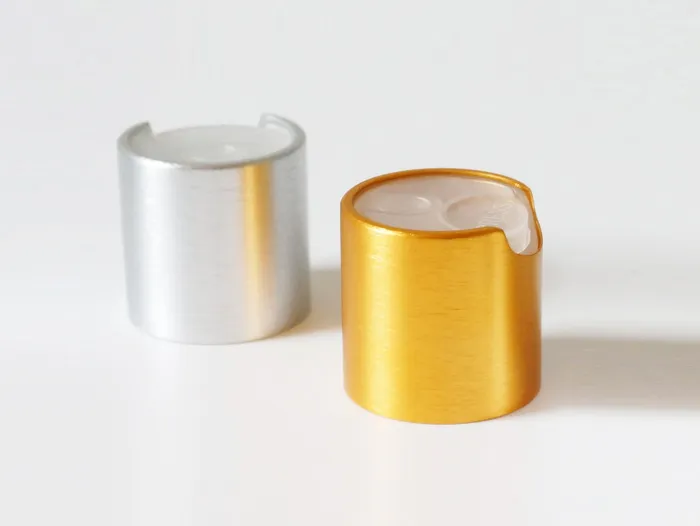 aluminum disc top caps for cosmetic bottles