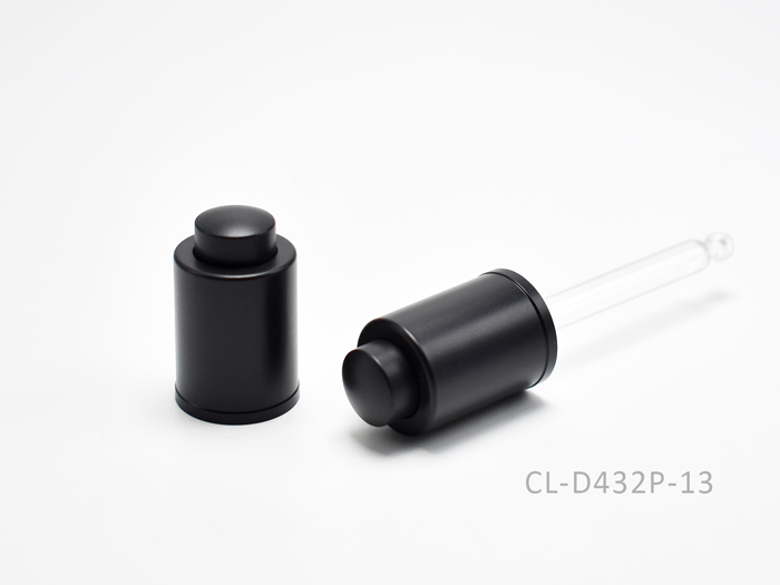 Push button dropper pipette with double-wall cap, press button, and glass tube, customizable and available for wholesale