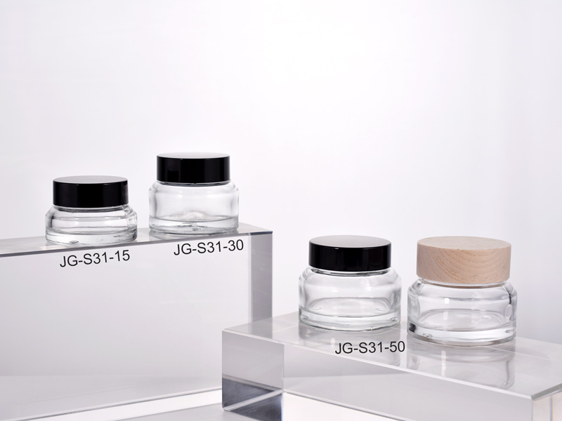 Slant Glass Cosmetic Jars For Face Cream 15ml 30ml 50ml