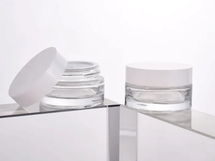 Sqaut Glass Cosmetic Jars 30ml