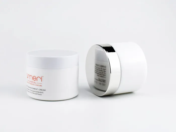 Opal White Light-proof Glass Cosmetic Jars For Skincare Supplements