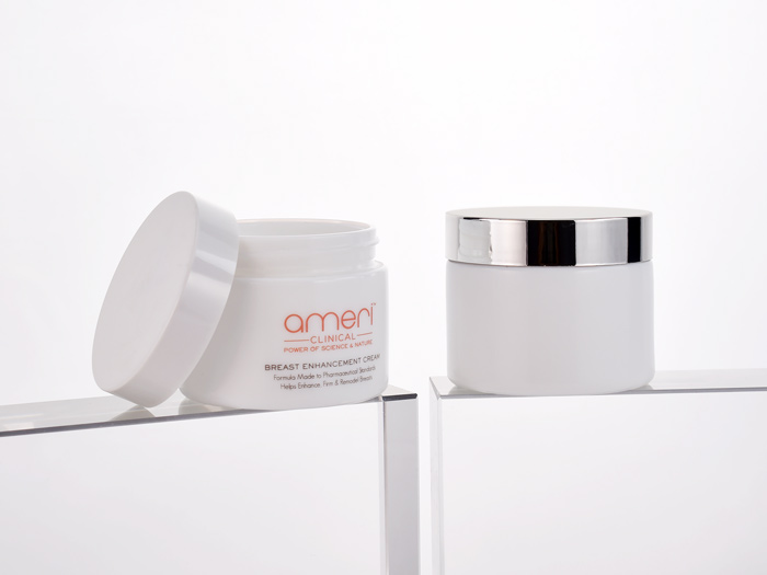 JG-AQ120 Opal White Light-proof Glass Cosmetic Jars For Skincare Supplements 120ml (2) Opal White Light-proof Glass Cosmetic Jars For Skincare Supplements 120ml