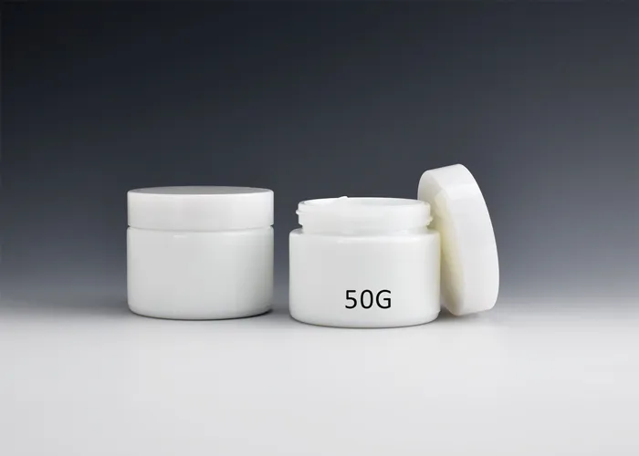 White Glass Jars For Cosmeceutical Skincare 50ml