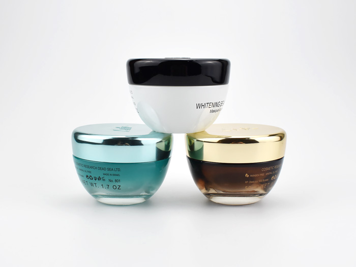 Cone-shaped Glass Cosmetic Jars For Face Cream