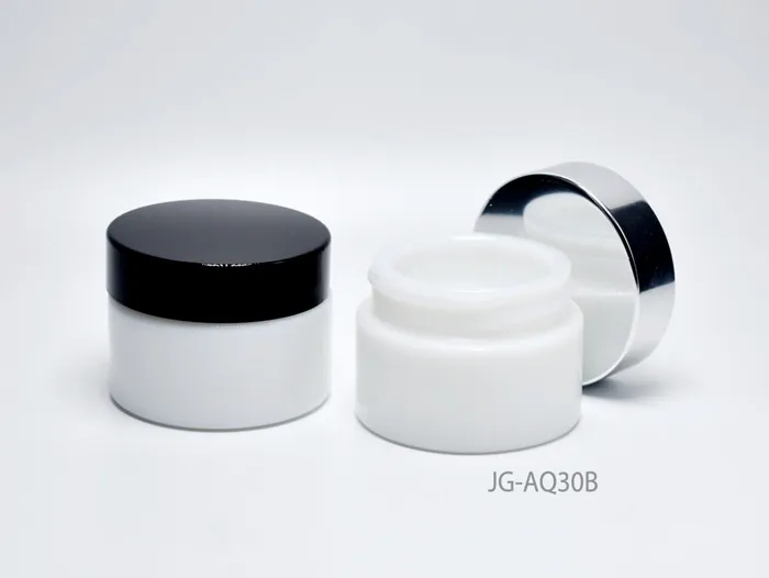 Straight-Sided Opal Glass Jars For Beauty 30ml