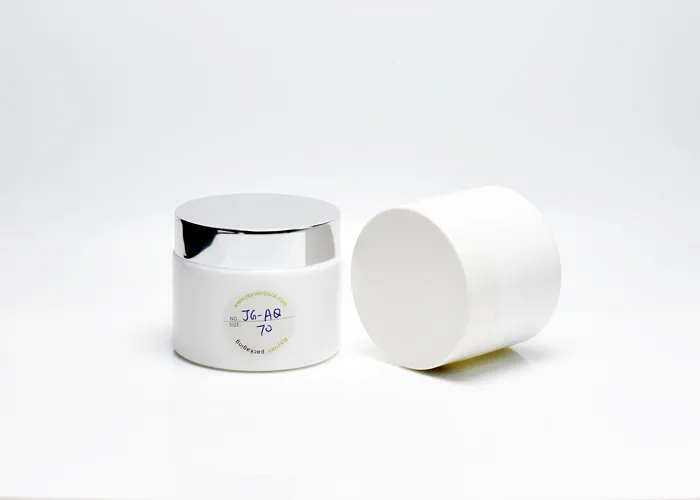 Opaque White UV Protected Glass Skincare Jars 70ml