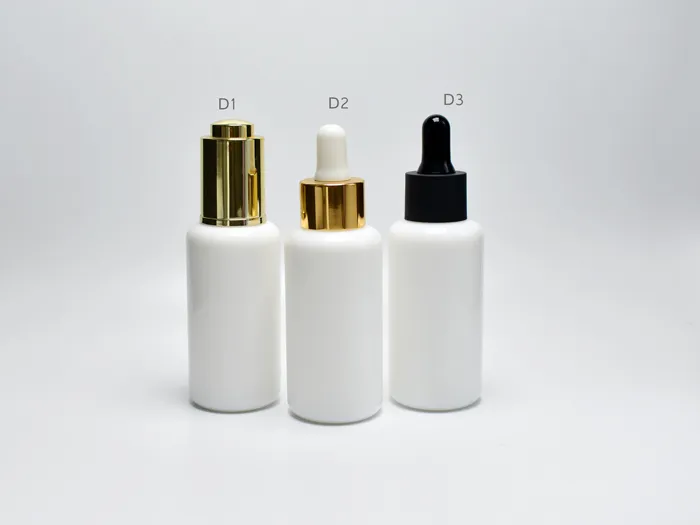 Opaque White Glass Skincare Bottles 40ml