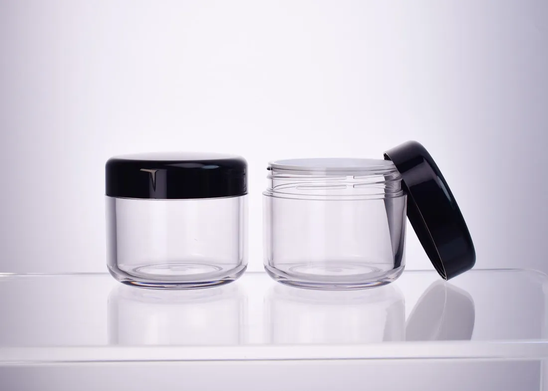 Thick-wall PET Cosmetic Jars With Dome Lid 100ml