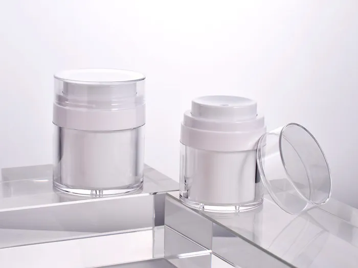 Center Dispensing Airless Jar With Pump & Cap