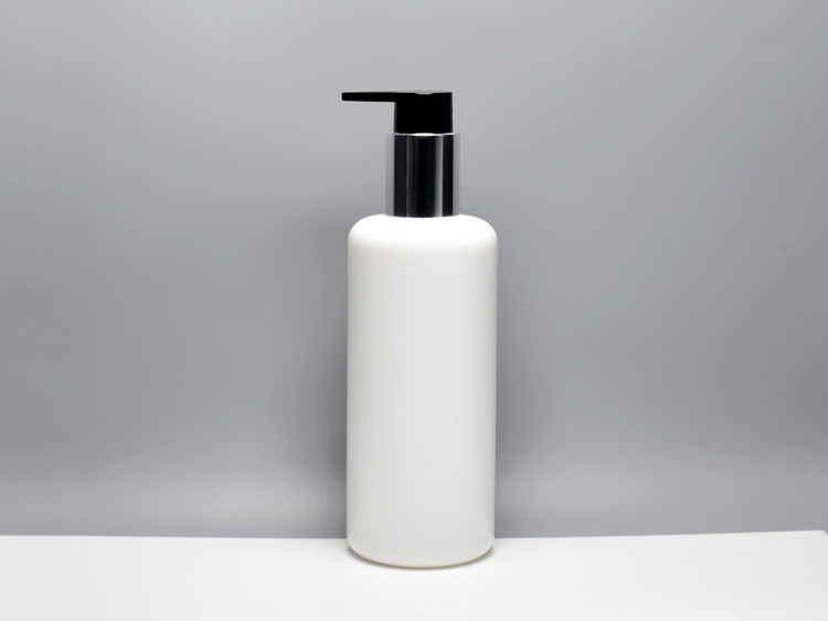 200ml Opal Glass Bottle Cylinder Round With Pump