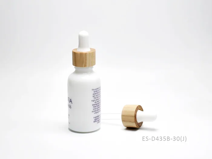 Natural Wooden Dropper Cap Sustainable Cosmetic Packaging