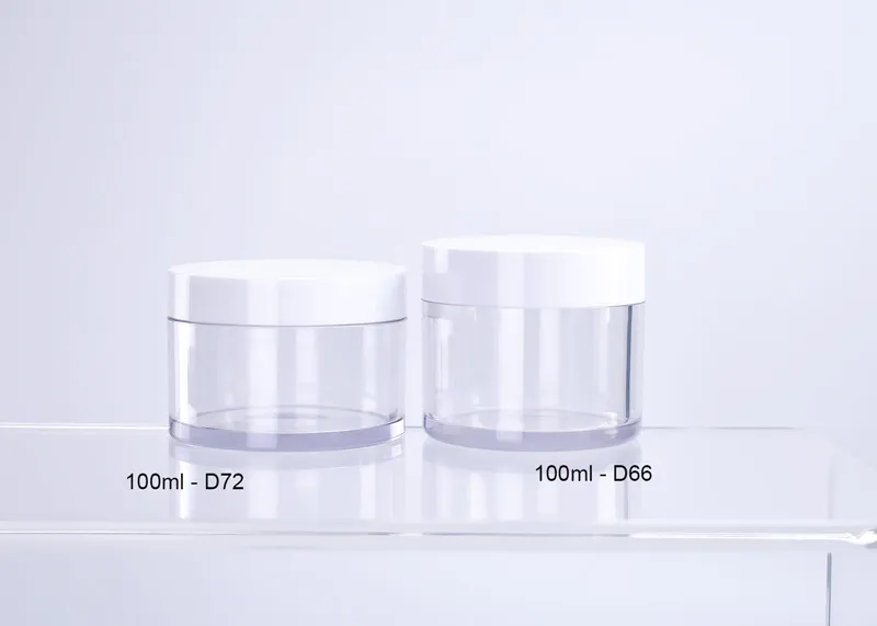Cylinder Thick-Walled PET Cosmetic Jars 100ml