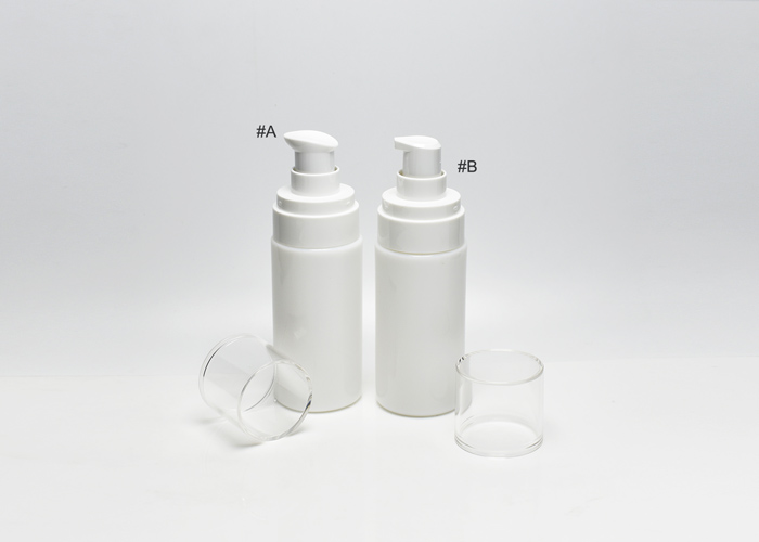 40ml opal white glass bottle with cosmetic treatment pump for facial serum