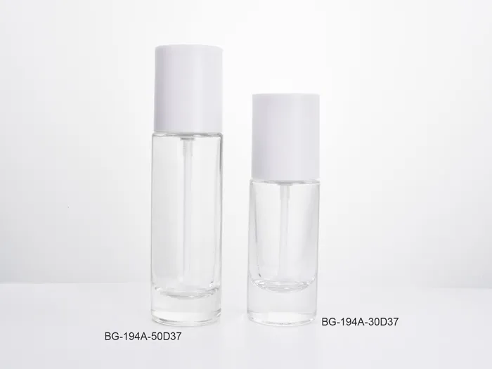 Glass Cosmetic Bottle With Pump 30ml 50ml