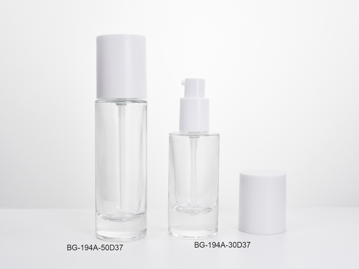 30ml 50ml glass cosmetic bottle with pump