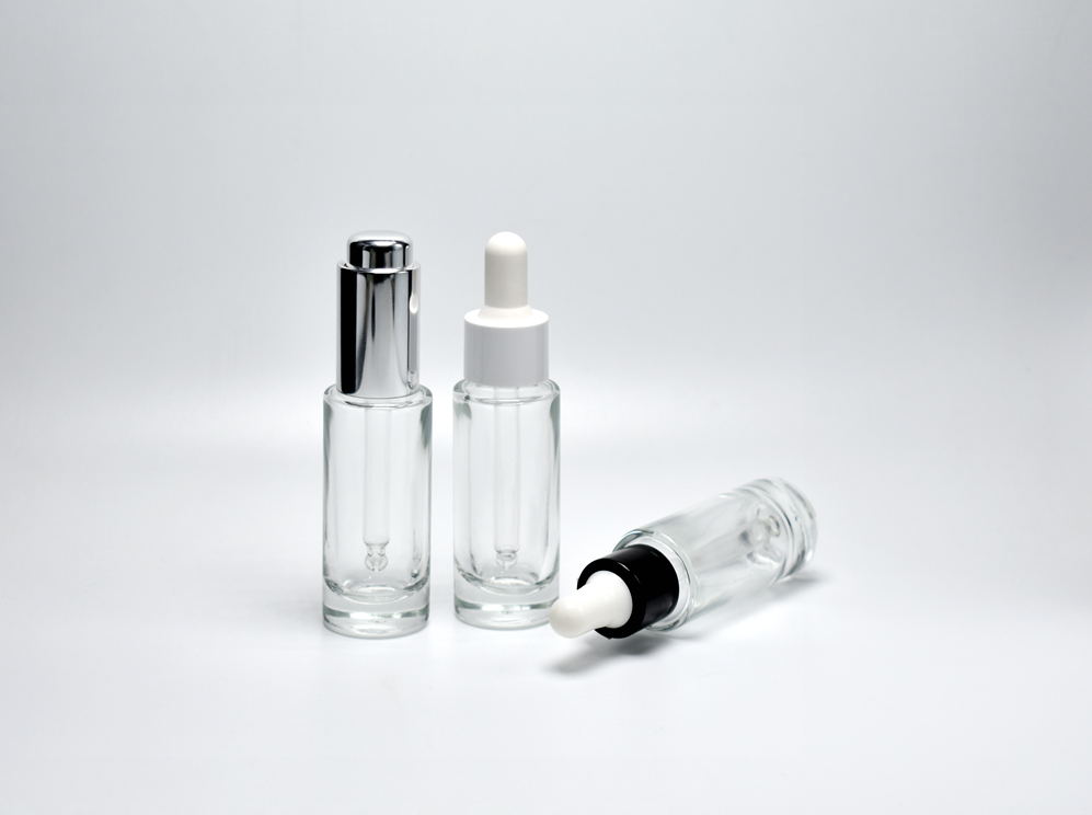 glass primary skin care packaging for face oil, serum, lotion