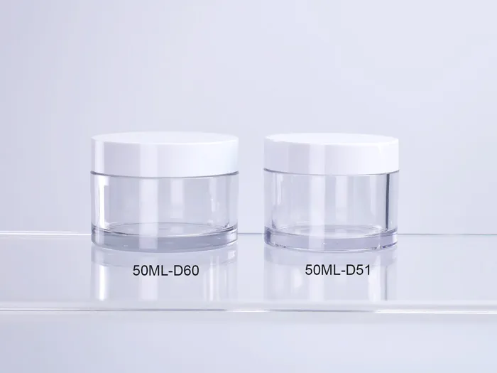50ml Cylinder Round Thick Wall PET Cosmetic Jars