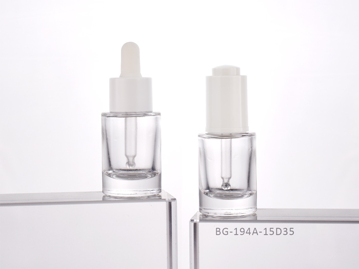 BG-194A-15D35-with-dropper 15ml Heavy Glass Cosmetic Bottle Skin Essence Packaging 15ml Heavy Glass Cosmetic Bottle Skin Essence Packaging