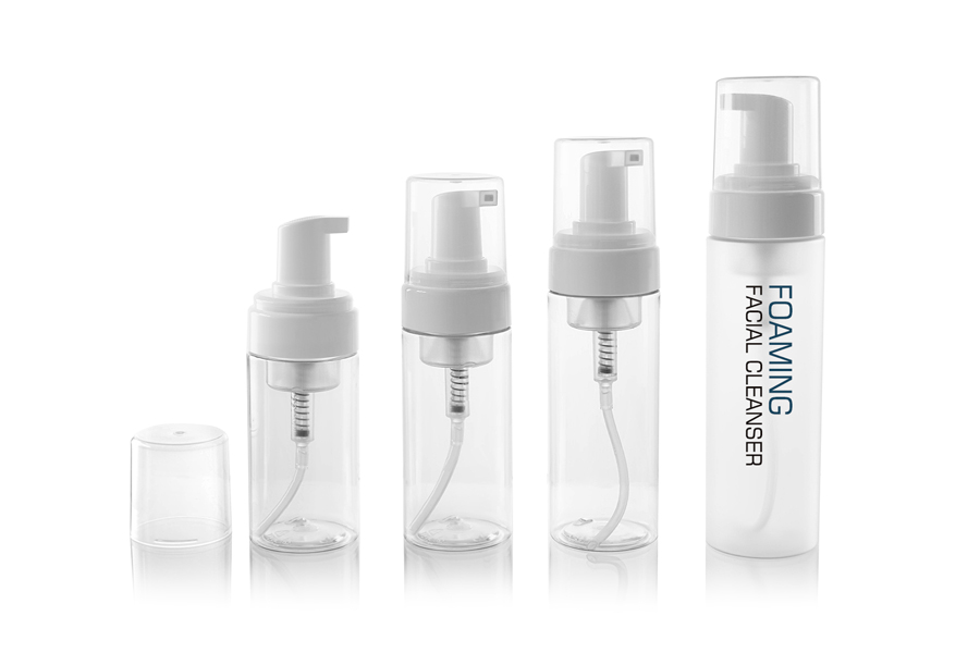 PET Foam Pump Bottles as empty plastic cosmetic containers for foaming liquid