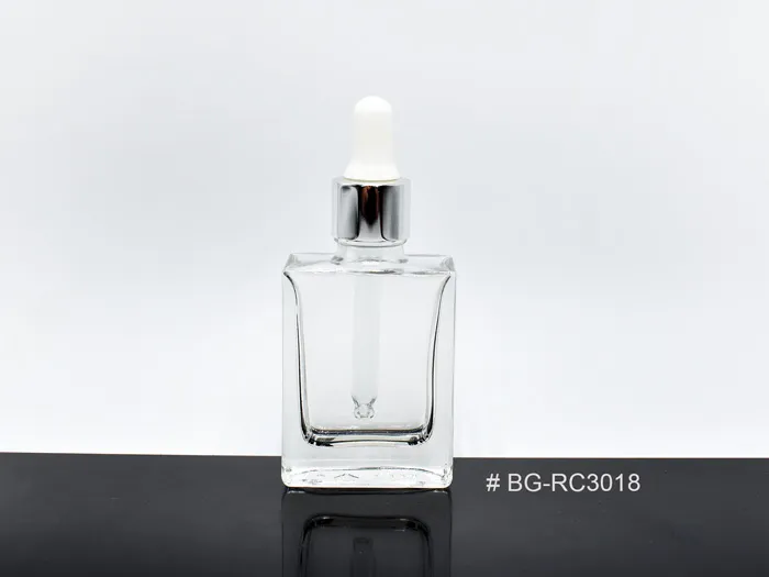 Rectangular Glass Cosmetic Bottles 30ml
