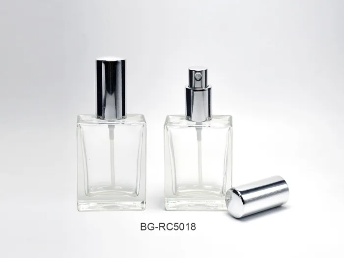 Rectangular Glass Cosmetic Bottles 50ml