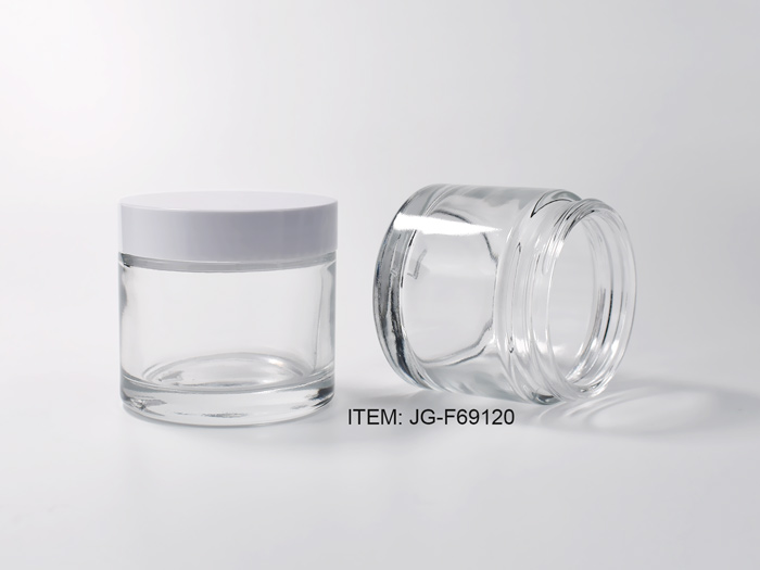 4oz Glass Cosmetic Jars With Lids Straight Sided