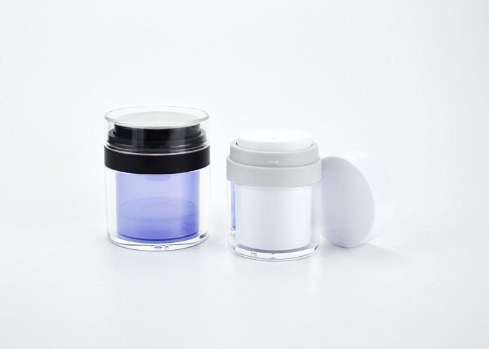 empty refillable airless cosmetic jar packaging for skincare products