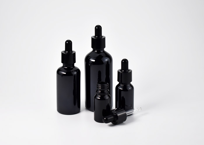 ES-D435TC-UV Resistant Black Glass Dropper Bottles UV Resistant Black Glass Dropper Bottles