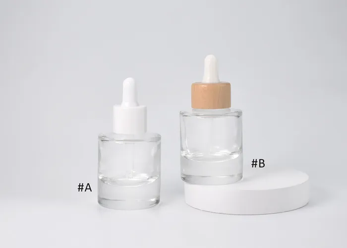 Luxury Glass Cosmetic Dropper Bottle Thick-Walled 30ml