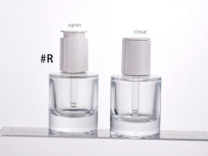 30ml cylinder round thick-wall glass bottle with rotatable & auto-loading dropper for beauty oils