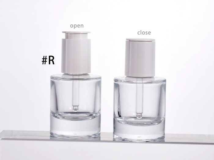 30ml Luxury Glass Cosmetic Bottle with auto-loading dropper 30ml cylinder round thick-wall glass bottle with rotatable & auto-loading dropper for beauty oils