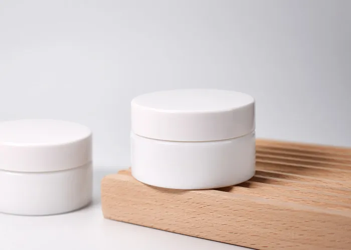 Low Profile Opal Glass Jars For Skincare 30ml