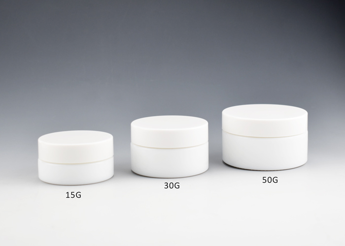 Low Profile Opal Glass Jars For Skincare 15ml-30ml-50ml