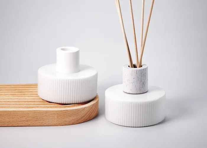 Ribbed Glass Diffuser Bottles Opal & Flint Glass 100ml