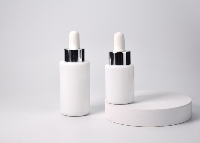 Opal White Glass Dropper Bottles For Beauty