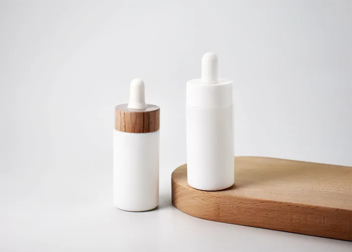 Opal White Glass Dropper Bottles For Beauty 30ml