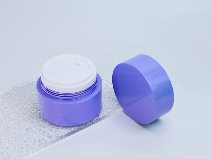 Cylinder Refillable Plastic Cosmetic Jars 50ml