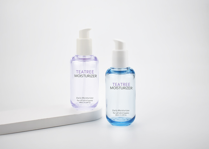 plastic PETG boston round cosmetic bottle